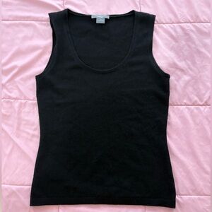 Ann Taylor Classic Black Cashmere Tank Top
